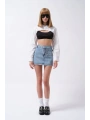 Morliva Cep Detay Denim Mini Etek