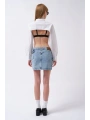 Morliva Cep Detay Denim Mini Etek