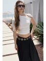 Morliva Dikiş Detay Maxi Etek