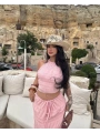 Morliva gipeli şifon kumaş iç göstermez full astarlı büstiyer etek takım