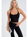 Morliva İp Askılı Bluz Wide Leg Pantolon İkili Takım