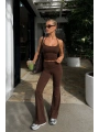 Morliva İp Askılı Bluz Wide Leg Pantolon İkili Takım