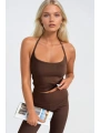 Morliva İp Askılı Bluz Wide Leg Pantolon İkili Takım