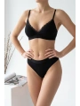 Morliva Kadın Siyah Fitilli Dantelli Bralet Takımı