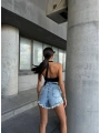 Morliva lazer kesim denim şort 2931