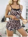 Morliva Leopar Desenli Şortlu Gecelik Pijama Takımı 5048