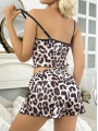 Morliva Leopar Desenli Şortlu Gecelik Pijama Takımı 5048