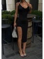 Morliva Midi Boy Gloplu Omuz Fırfır Dress 1067