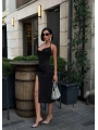 Morliva Midi Boy Gloplu Omuz Fırfır Dress 1067