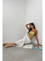 Morliva Parlak Straplez Crop