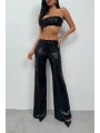 Morliva Payetli Wide Leg Pantolon