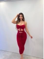 Morliva sandy kumaş full likra kalem elbise 2154