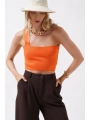Morliva Tek Omuz Crop Bluz