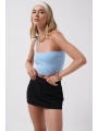 Morliva Tek Omuz Crop Bluz