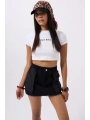 Morliva Ters Detay Denim Mini Etek