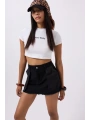 Morliva Ters Detay Denim Mini Etek