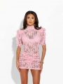 Morliva Victoria Dantel Elbise Pembe