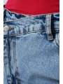 Morliva Yırtmaç Detay Denim Midi Etek