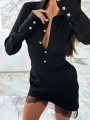 OLİN GÖMLEK ELBİSE SİYAH