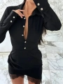 OLİN GÖMLEK ELBİSE SİYAH