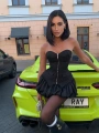 PAMELA ÇİZGİLİ BALON ŞORT ETEKLİ TAKIM SİYAH