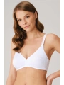 Pamuklu Balensiz Lohusa Önden Açılan Beyaz Emzirme Sütyeni