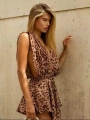 PLUNGE LEOPAR ELBİSE LEOPAR