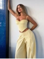 SALGU BÜSTİYER & PANTOLON TAKIM SARI