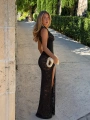 SEDONA CORSET & DANTEL ELBİSE + G-STRİNG SİYAH