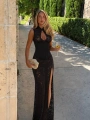 SEDONA CORSET & DANTEL ELBİSE + G-STRİNG SİYAH