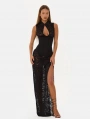 SEDONA CORSET & DANTEL ELBİSE + G-STRİNG SİYAH