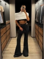 SENSE KOLSUZ CROP & PANTOLON TAKIM BEYAZ