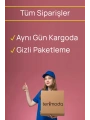 Sırt Dekolteli Gökyüzü Desenli Siyah Saten Gecelik