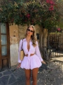 Vanya Çizgili Takım Pembe