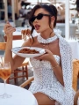 Venice Şifon Elbise Puantiye