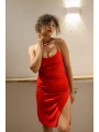 Yırtmaçlı Kırmızı Elbise