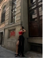 YIRTMAÇLI PANTOLON BALENLİ CROP TAKIM KIRMIZI