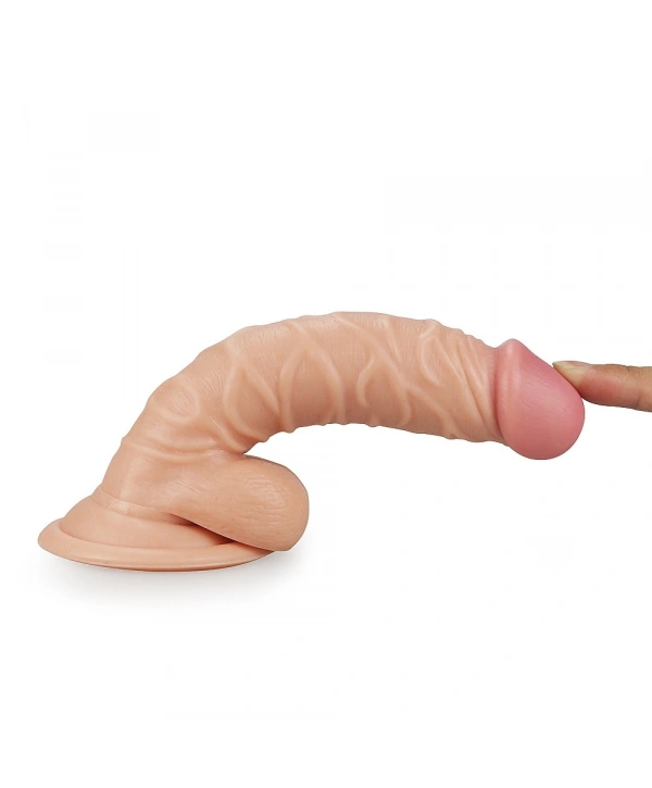 19 cm Realistik Vantuzlu Anal Vajinal Dildo Penis