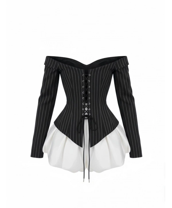 Büstiyer ve Jessica Kumaşlı Balon Etek Takımı