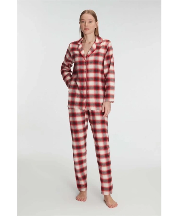 Anıl Pamuklu Uzun Kol Gömlek ve Pantolon Takım