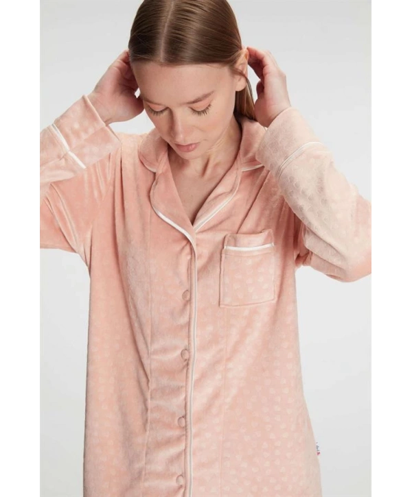 Anıl Uzun Kol Gömlek ve Pantolon Takım Pijama Takımı