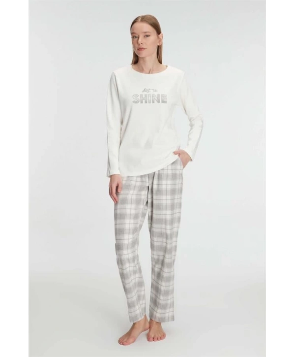 Anıl Uzun Kol Pamuklu Kışlık Pijama Takımı