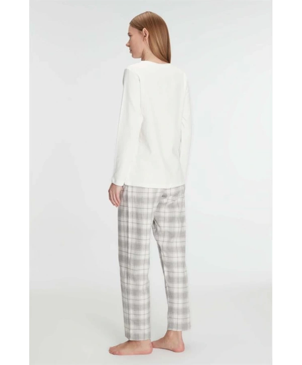 Anıl Uzun Kol Pamuklu Kışlık Pijama Takımı