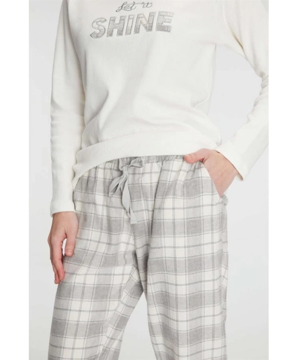 Anıl Uzun Kol Pamuklu Kışlık Pijama Takımı