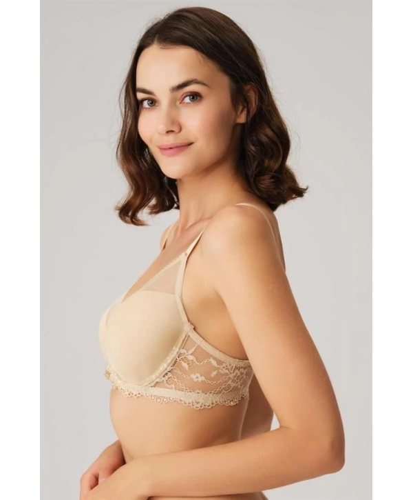 Morliva  Balenli Desteksiz Dolgusuz Toparlayıcı Dantelli Küçültücü Sütyen