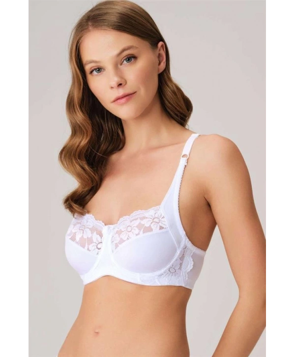 Morliva Balenli Desteksiz Dolgusuz Toparlayıcı Günlük Klasik Dantelli Küçültücü Sütyen