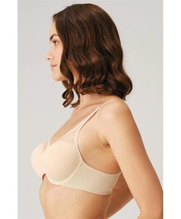 Morliva  Balenli Desteksiz Dolgusuz Toparlayıcı Yumuşak Süngerli Günlük Klasik Küçültücü Sütyen