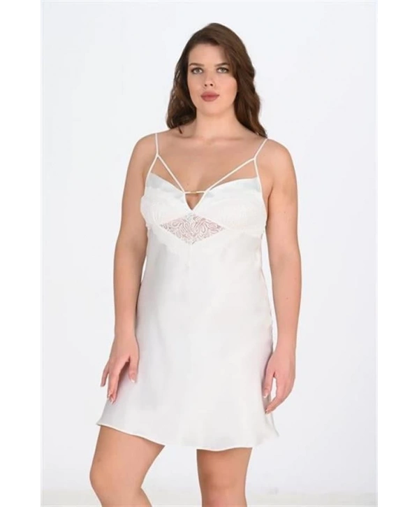 Morliva Büyük Beden Ekru Gecelik 2100