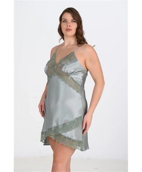 Morliva  Büyük Beden Yeşil Gecelik 2113