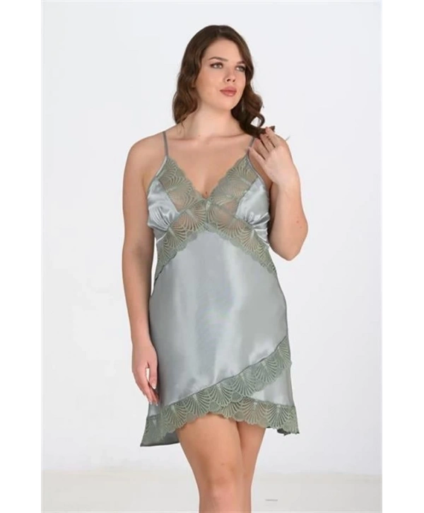 Morliva  Büyük Beden Yeşil Gecelik 2113